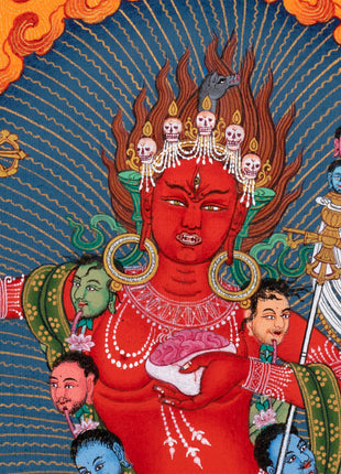 VajraVarahi (Dorje Phagmo) Thangka includes Brocade