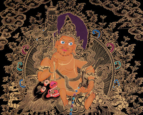Namtose Thangka Painting | Original Hand Painting of Wealth Deity