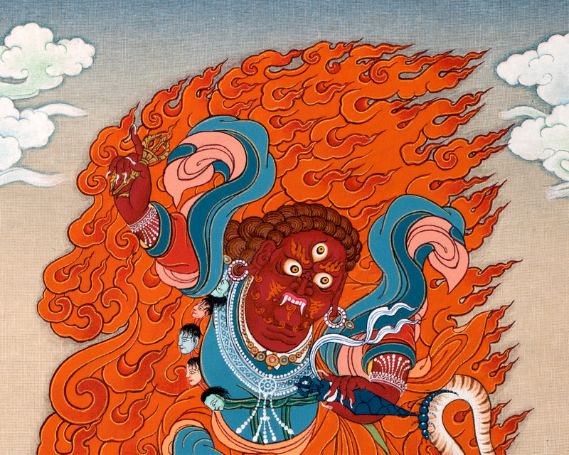 Dorje Drollo | 8 Manifestation Of Padmasambhava | Buddhist Brocade Thangka