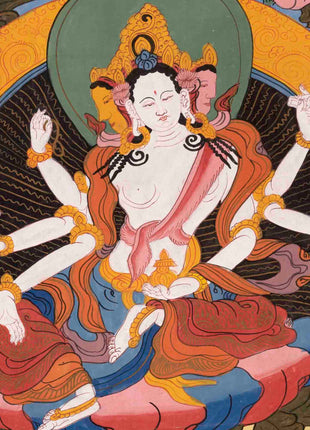 Basundhara Devi Thangka | Traditional Thangka Painting | Wall Decors