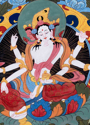 Basundhara Devi Art | Religious Buddhist Thangka | Wall Decors