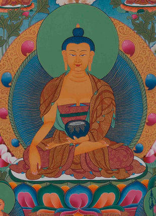 Shakyamuni Buddha Thangka | Wall hanging Decor