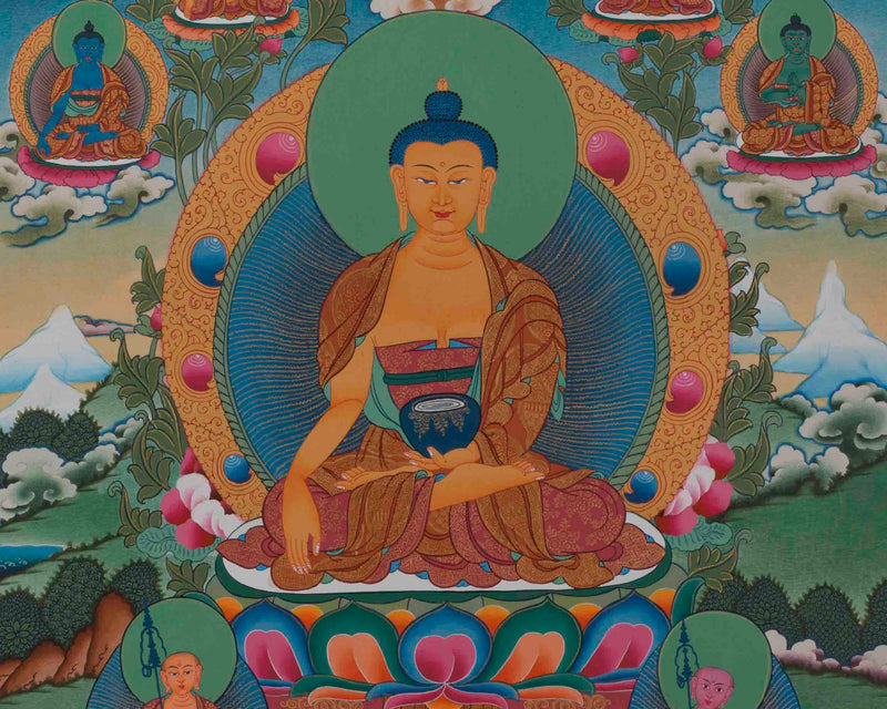 Shakyamuni Buddha Thangka | Wall hanging Decor