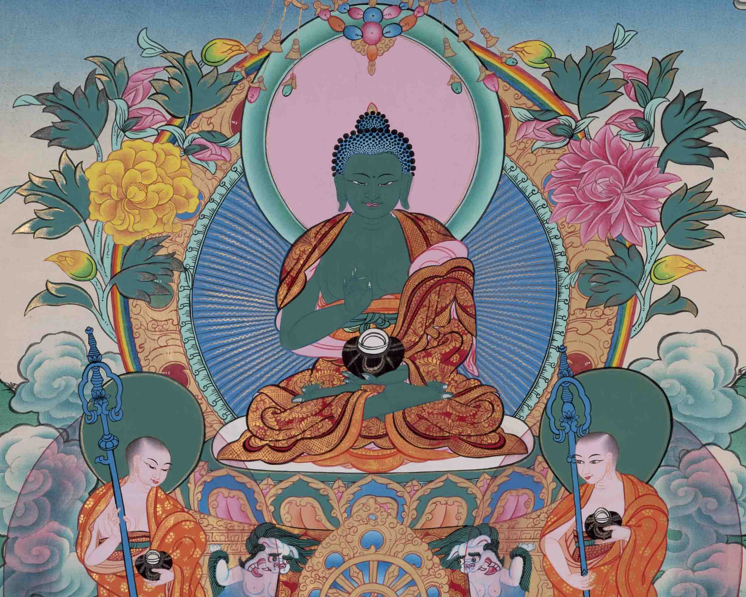Thangka Of Amoghasiddhi | Traditional Painting | Wall Decors