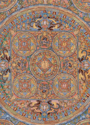 Tibetan Buddha Mandala Thangka | Tibetan Wall Decoration Painting