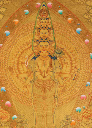 1000 Armed Avalokiteshvara Thangka | Gift For Buddhist