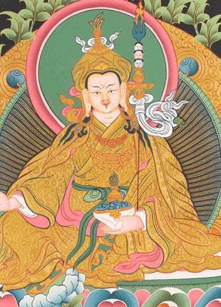 Guru Rinpoche Thangka | Traditional Handpainted Art | Wall Decors