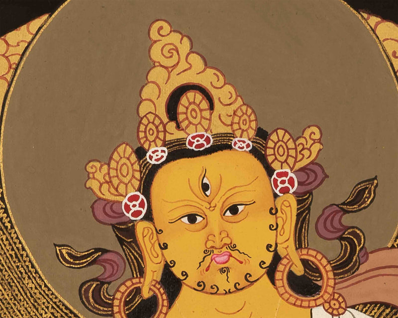 Jambhala Thangka | Traditional Tibetan Art | Wall Decor Painting