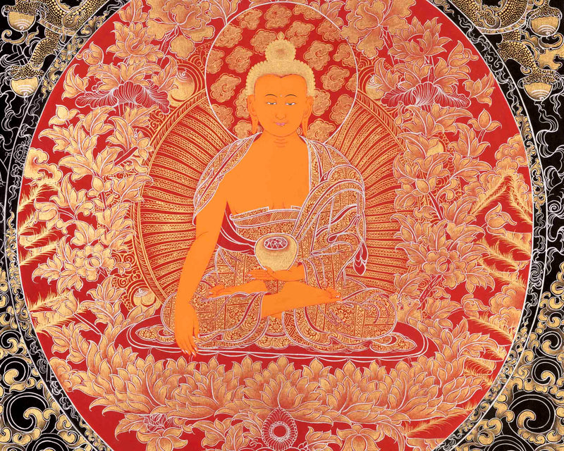 Buddha Thangka | Shakyamuni Buddha | Handpainted Traditional Art