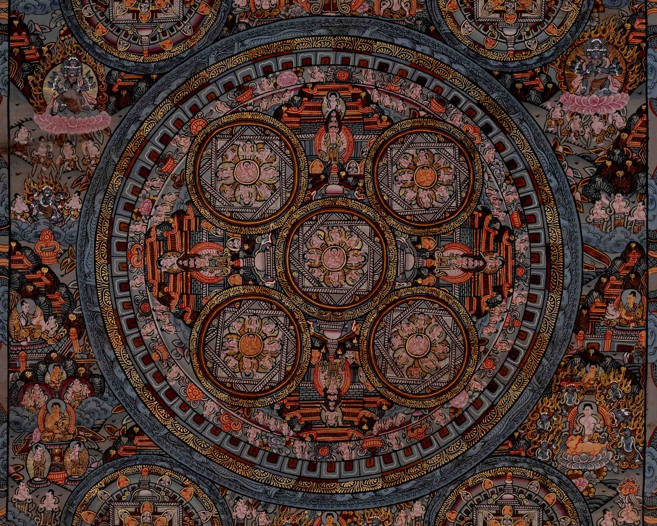 Traditional Mandala Thangka | Traditional Tibetan Art | Wall Decors