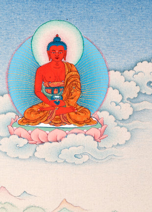 Avalokiteshvara- Chenrezig Bodhisattva Thangka, Tibetan Vajrayana Buddhist Painting