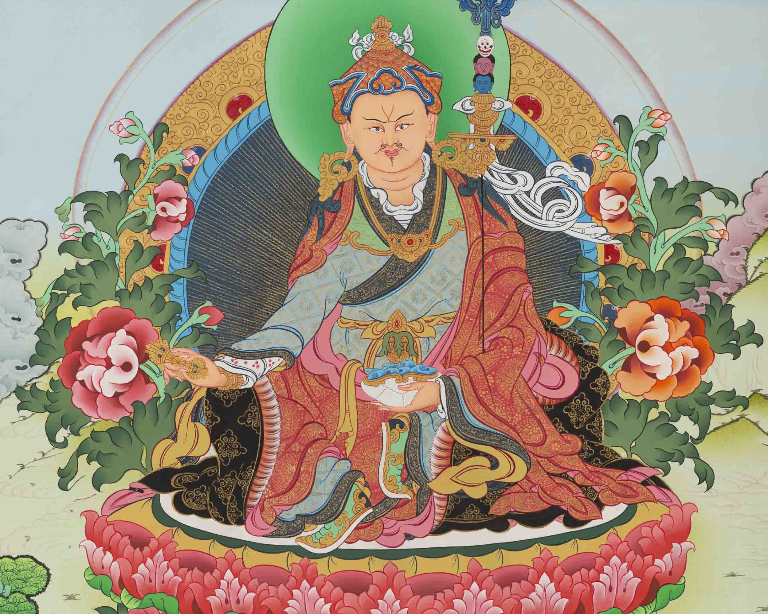 Guru Rinpoche Thangka | Wall Decor Painting