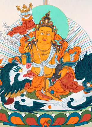 Namtoshe Thangka | Jambala Vasundhara | Tibetan Buddhist Wealth Deities
