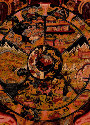 Wheel Of Life Thangka | Traditional Tibetan Art | Wall Decors