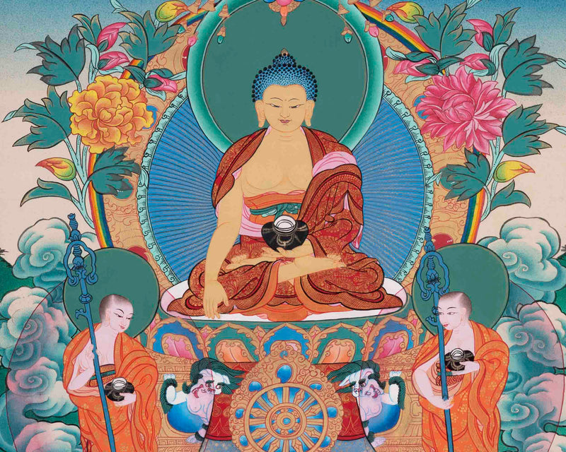 Shakyamuni Buddha Thangka | Buddhist Painting | Wall Hanging Decors