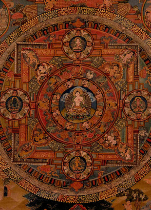 White Tara Mandala | Traditional Tibetan Thangka | Religious Wall Decors