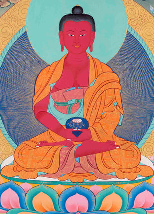 Religious Amitabha Buddha Thangka | Buddhist Art
