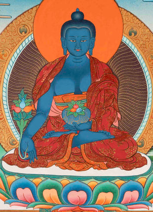 Healing Buddha Thangka | Medicine Buddha | Religious Painting