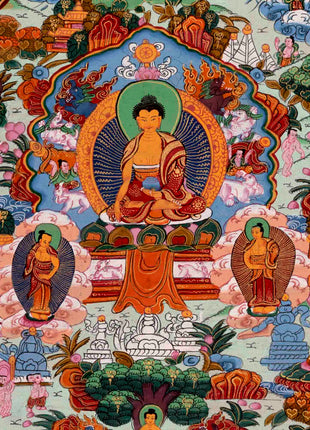 Buddha Life Story Thangka | Religious Buddhist Art | Wall Decors