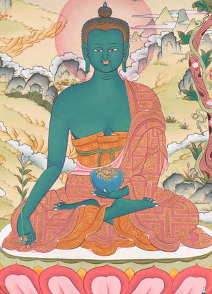 Thangka Of Medicine Buddha | Healing Buddha | Traditional Art