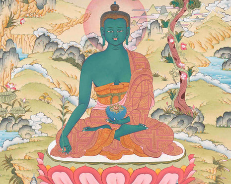 Thangka Of Medicine Buddha | Healing Buddha | Traditional Art