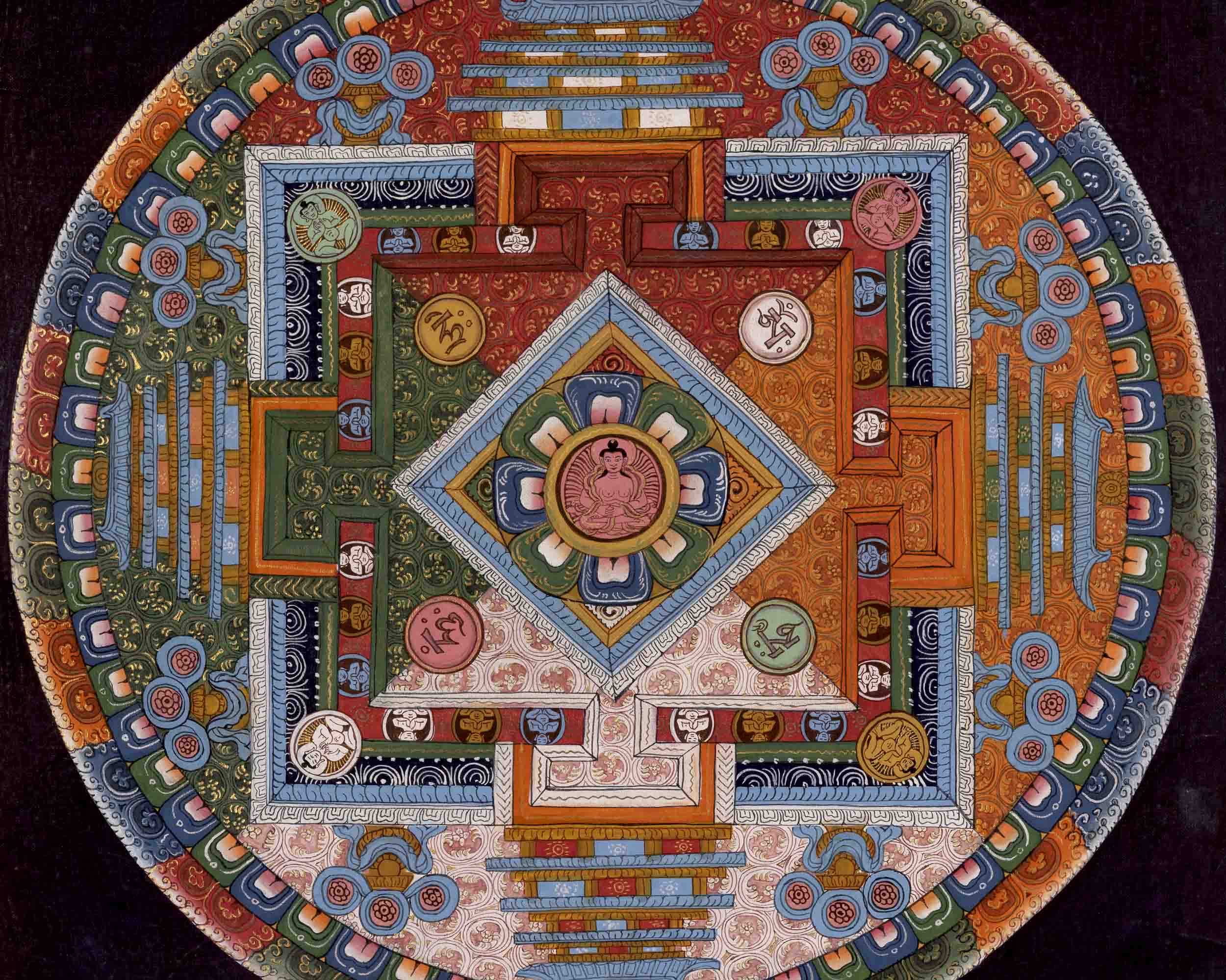 Amitayus Buddha Mandala Thangka | Wall Hanging