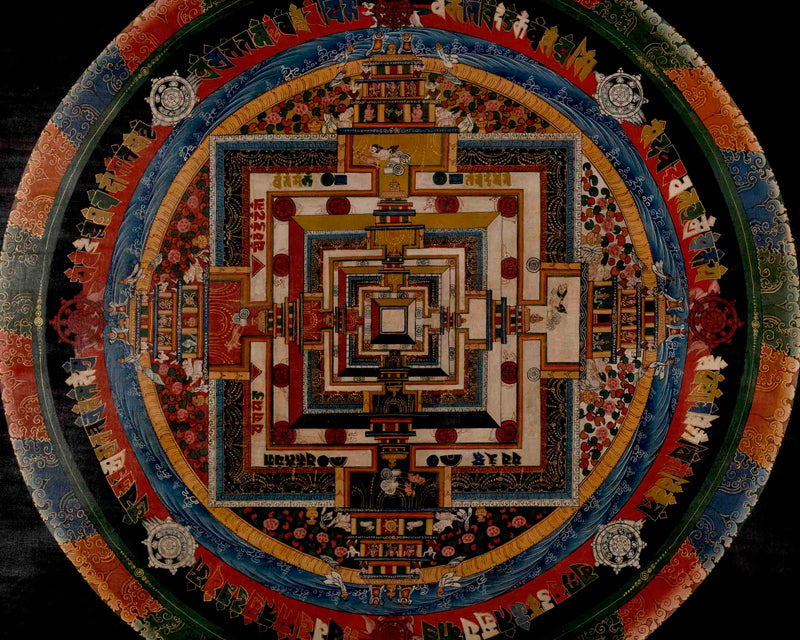 Kalachakra Mandala | Traditional Tibetan Thangka | Religious Wall Decors