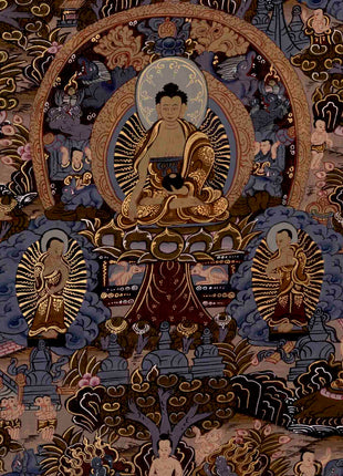 Shakyamuni Buddha Life | Wall Decors | Traditional Thangka Art