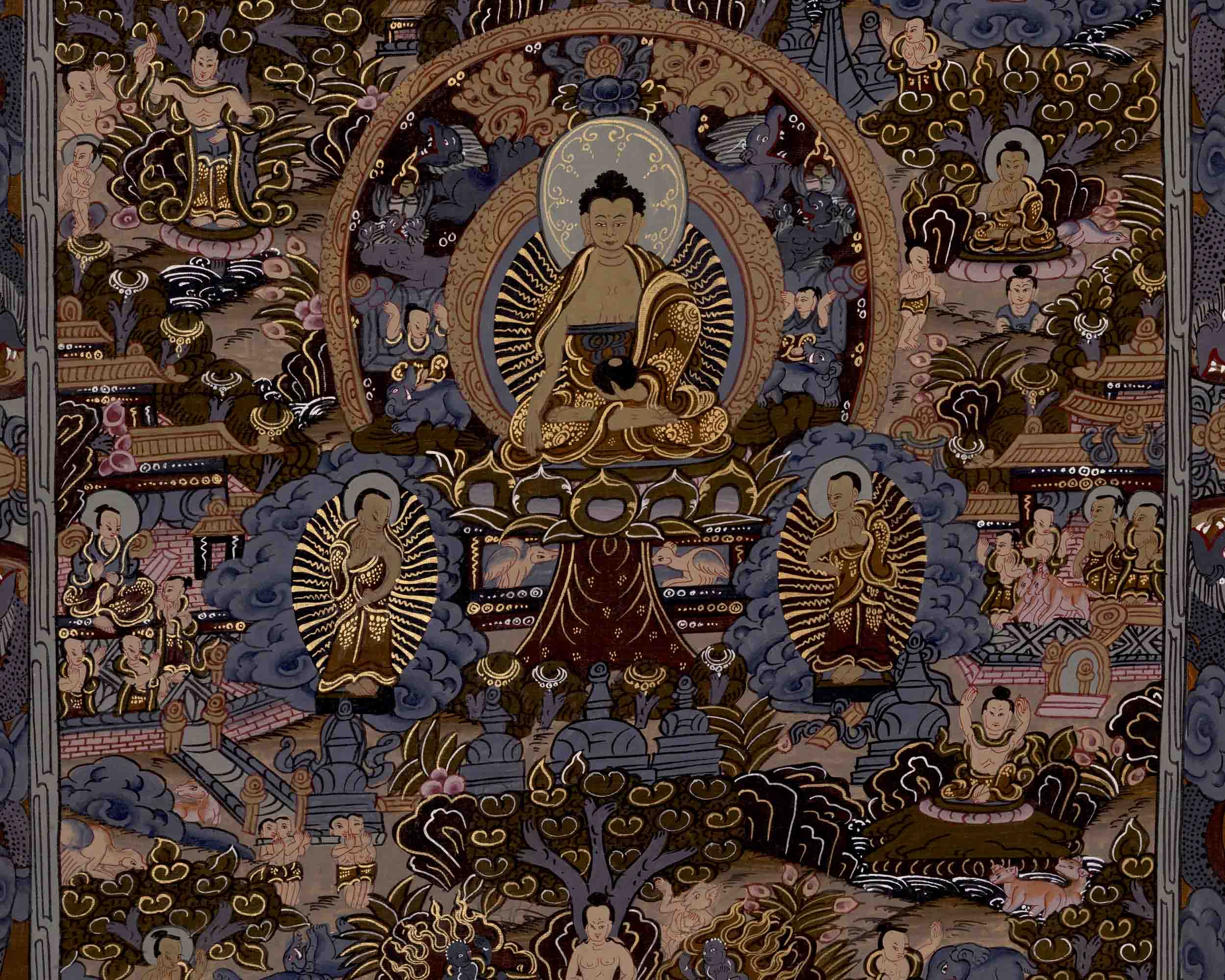 Shakyamuni Buddha Life | Wall Decors | Traditional Thangka Art