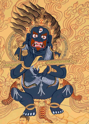 Vajrapanjarnath Thangka | Arya Wrathful Bodhisattva | Buddhist Wall Decors