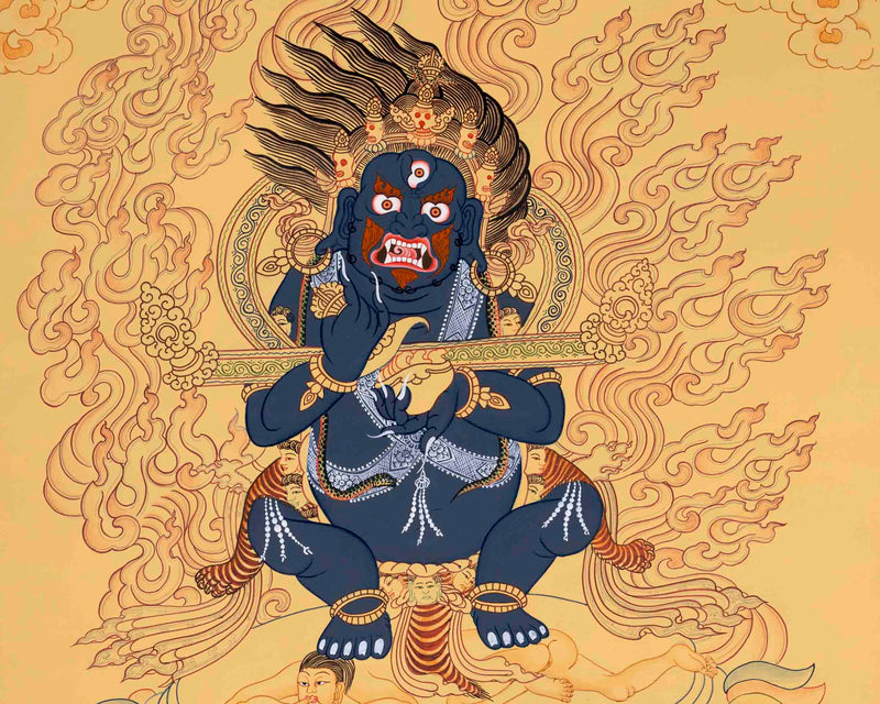 Vajrapanjarnath Thangka | Arya Wrathful Bodhisattva | Buddhist Wall Decors