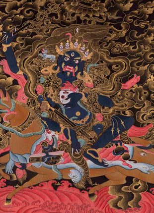 Palden Lhamo | Traditional Tibetan Thangka | Religious Wall Decors