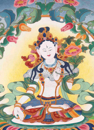 White Tara Thangka | Buddhist Religious Paintings