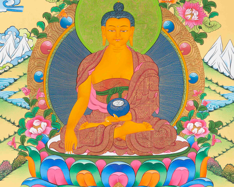 Shakyamuni Buddha Thangka | Traditional Buddhist Art | Wall Decors