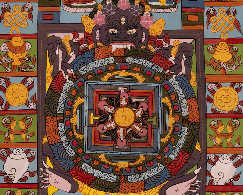 30+ Years Old Wheel Of Life Thangka | Vintage Traditional Art | Wall Decors