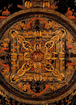 Buddha Mandala Art | Traditional Tibetan Thangka | Wall Decors