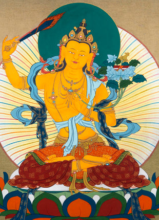 Manjushri Thangka |  Bodhisattva painting | Traditional Thangka