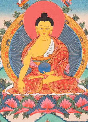 Shakyamuni Buddha Thangka | Traditional Painting | Wall Decors