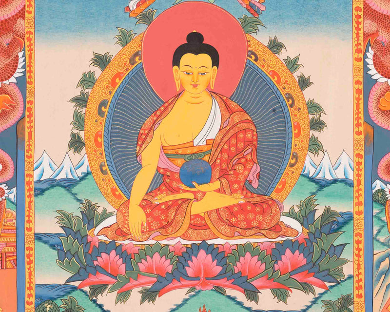 Shakyamuni Buddha Thangka | Traditional Painting | Wall Decors