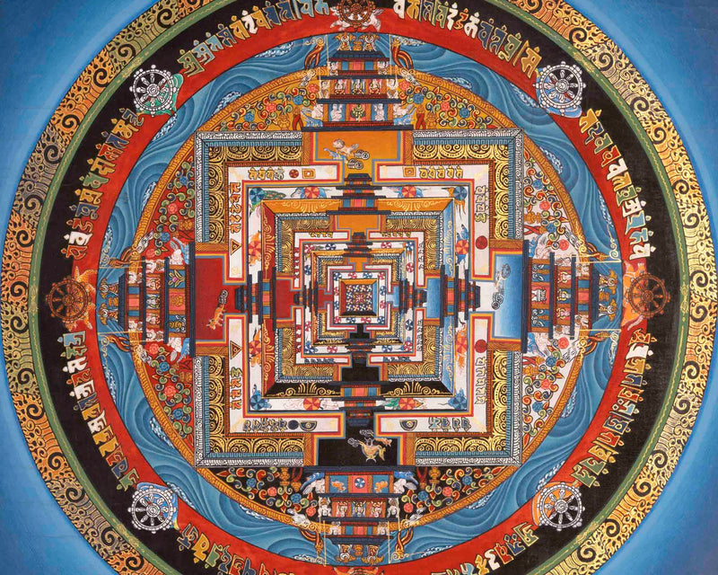 Kalachakra Mandala Thangka | Wheel Of Time | Religious Wall Decors