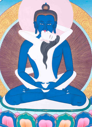 Yab Yum Buddha Thangka | Samantabhadra | Traditional Wall Decors