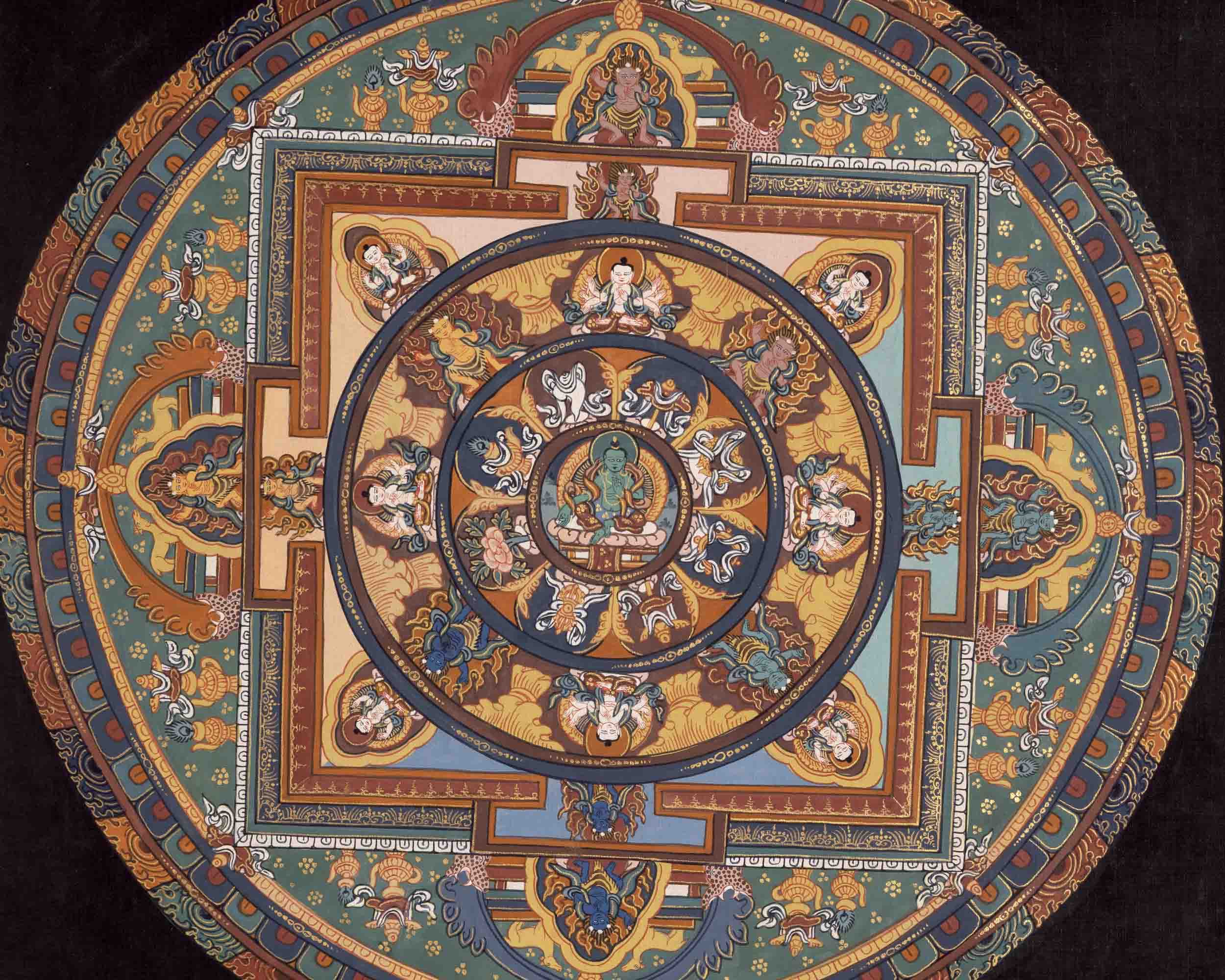 Green Tara Mandala Thangka | Traditional Painting