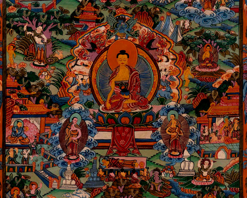 Religious Buddha Life Story | Wall Decors | Buddhist Thangka