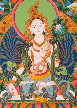White Tara Thangka | Wall Hanging Decorations