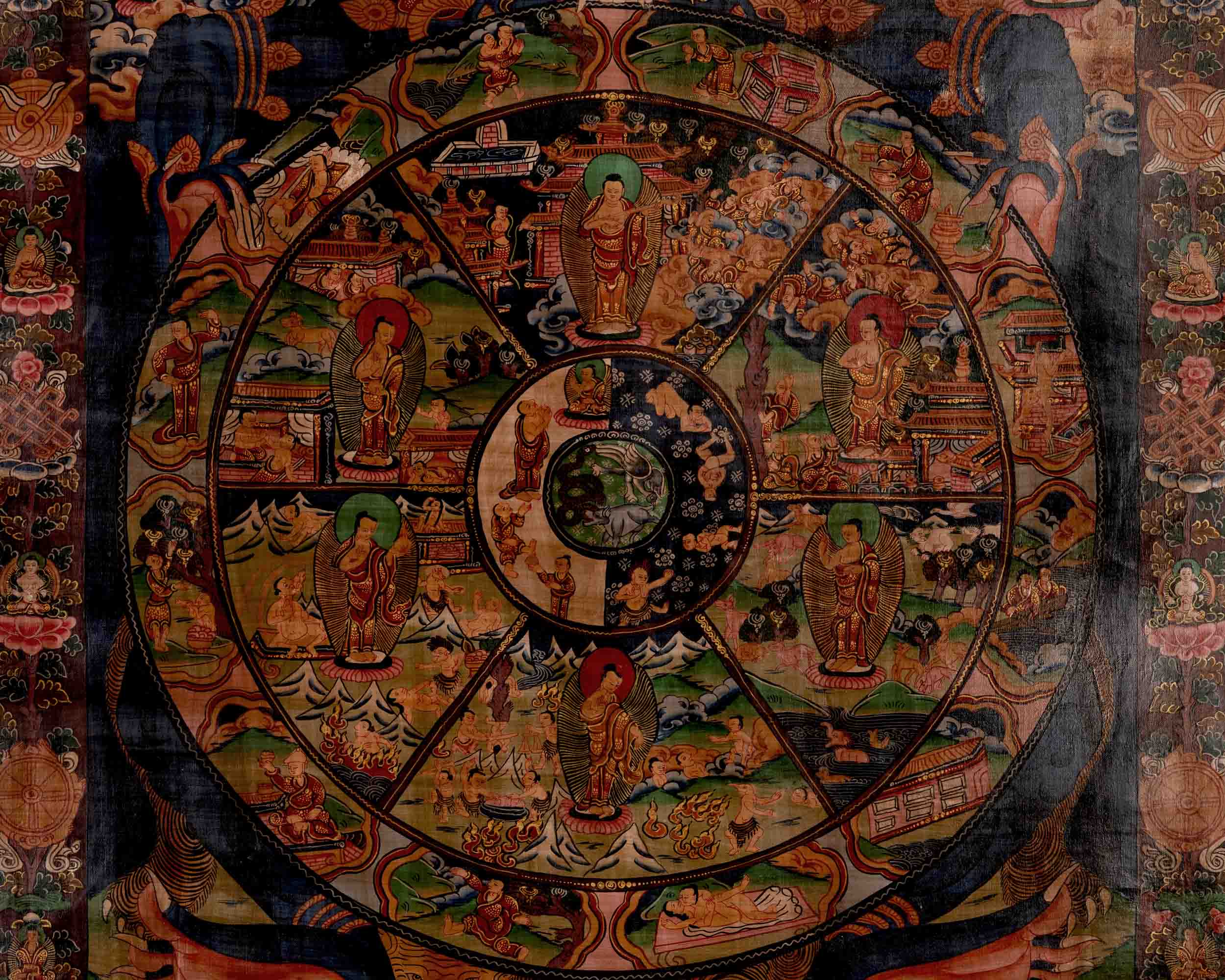 Bhavachakra Thangka | Tibetan Traditional Art | Wall Decors