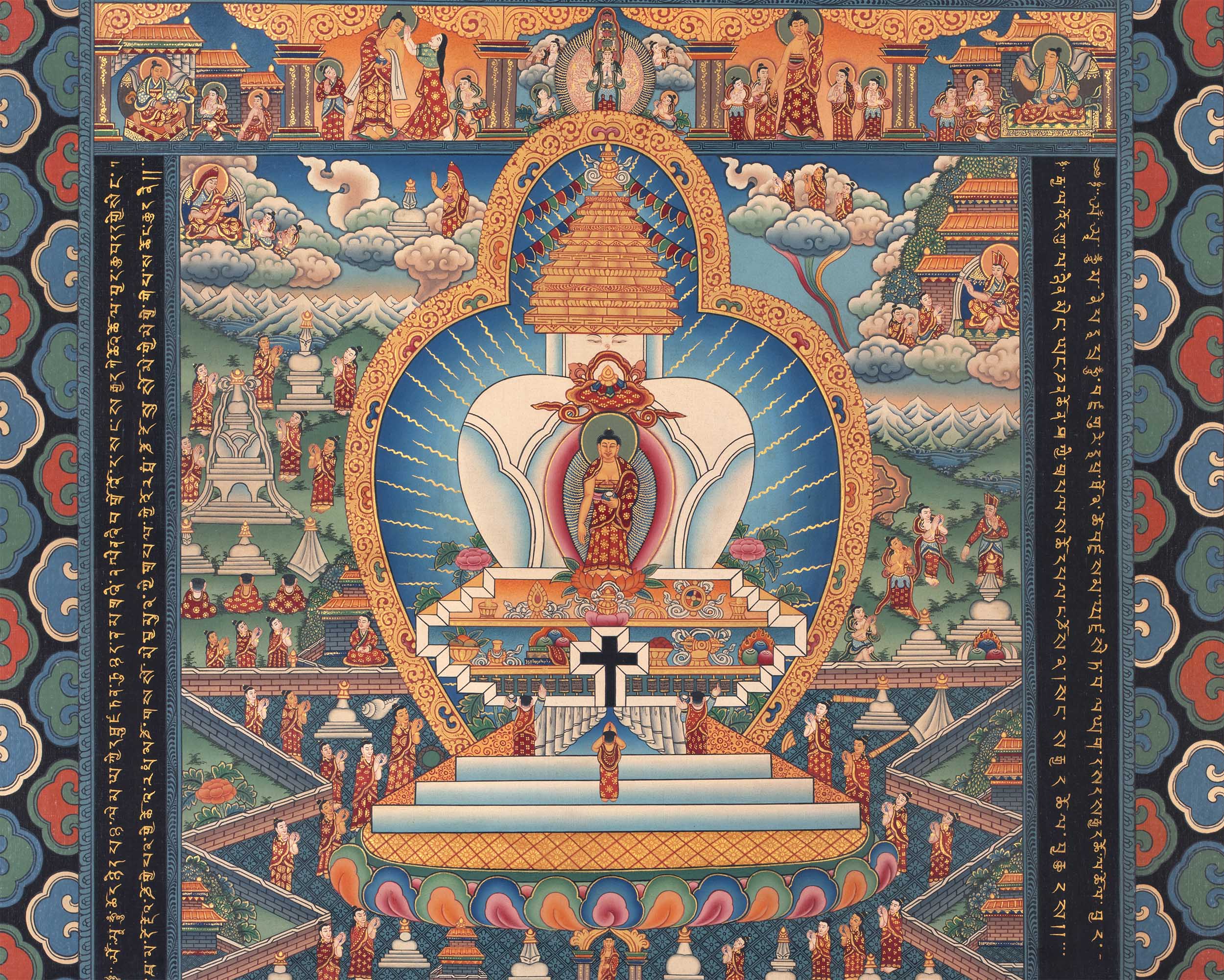 Buddhist Stupa Thangka | Buddhist Painting