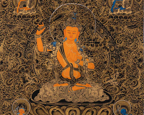 Arya Boddhisattva Manjushri Thangka | Wall Decor