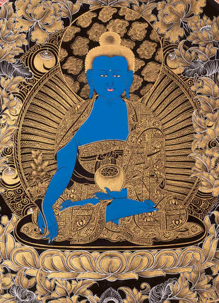 Medicine Buddha | Original Hand-Painted Thangka | Religious Gifts