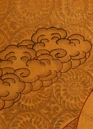 Gold Style Buddha Thangka | Samantabhadra Yab Yum Buddha Art