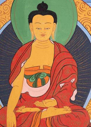 Vintage Shakyamuni Buddha Thangka | Original Tibetan Buddhist Art